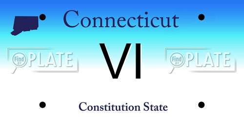 VI Connecticut License Plate