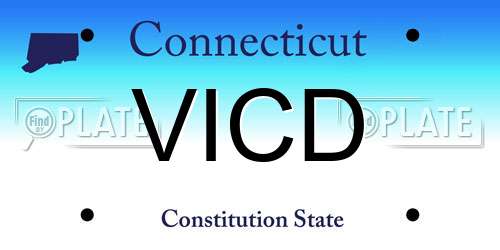 VICD Connecticut License Plate