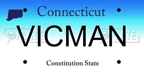 VICMAN Connecticut License Plate