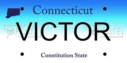 VICTOR Connecticut License Plate