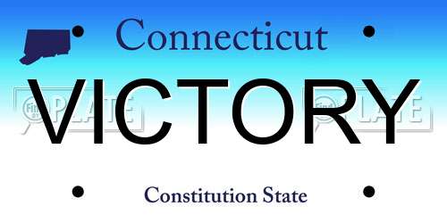 VICTORY Connecticut License Plate