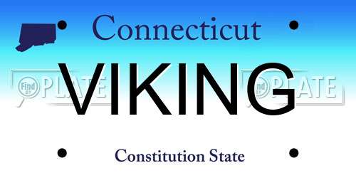 VIKING Connecticut License Plate