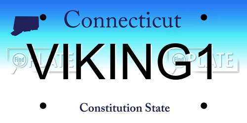 VIKING1 Connecticut License Plate