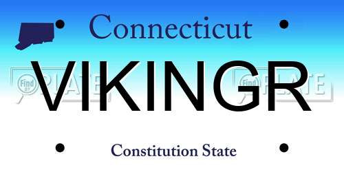 VIKINGR Connecticut License Plate