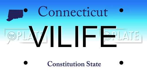 VILIFE Connecticut License Plate
