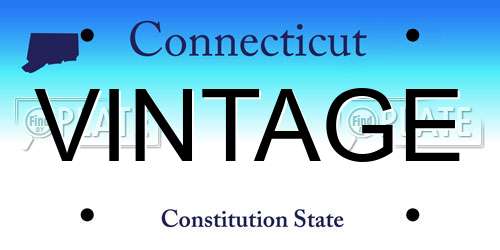 VINTAGE Connecticut License Plate