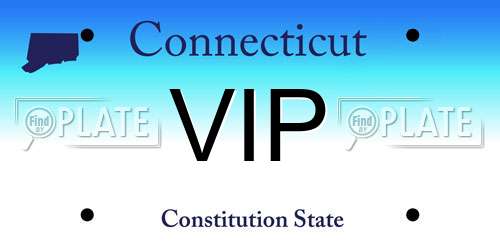 VIP Connecticut License Plate