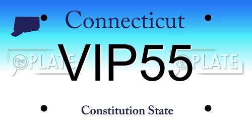 VIP55 Connecticut License Plate