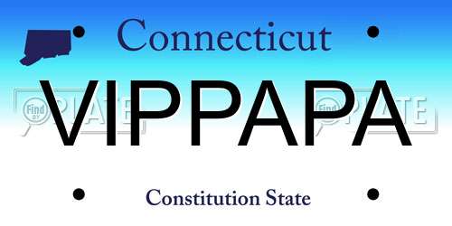 VIPPAPA Connecticut License Plate
