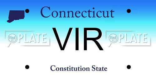 VIR Connecticut License Plate