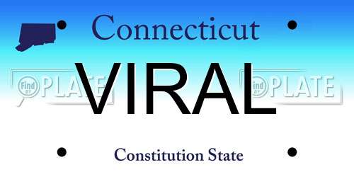 VIRAL Connecticut License Plate