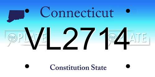 VL2714 Connecticut License Plate