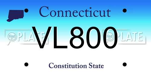 VL800 Connecticut License Plate