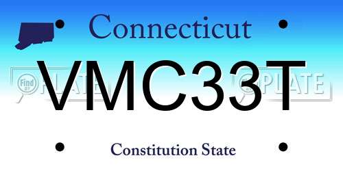 VMC33T Connecticut License Plate