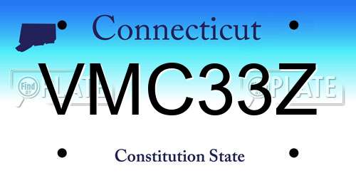 VMC33Z Connecticut License Plate