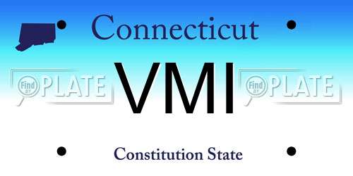 VMI Connecticut License Plate
