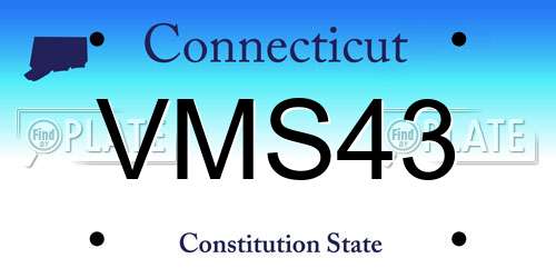VMS43 Connecticut License Plate