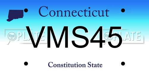 VMS45 Connecticut License Plate