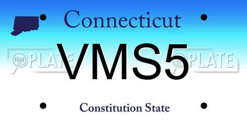 VMS5 Connecticut License Plate