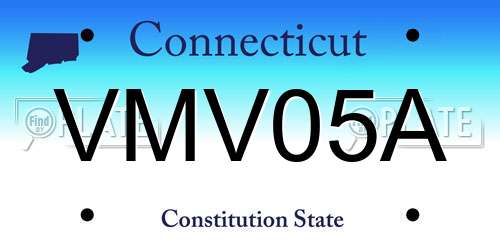VMV05A Connecticut License Plate