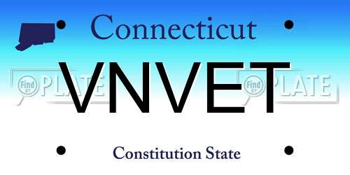 VNVET Connecticut License Plate