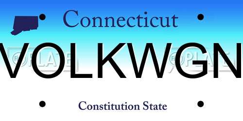VOLKWGN Connecticut License Plate