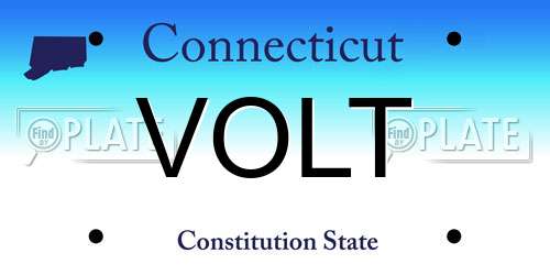 VOLT Connecticut License Plate