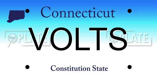 VOLTS Connecticut License Plate