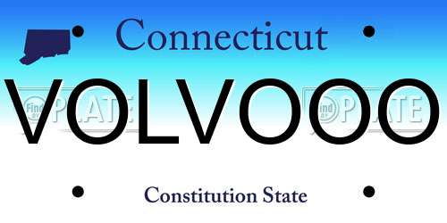 VOLVOOO Connecticut License Plate