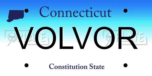 VOLVOR Connecticut License Plate