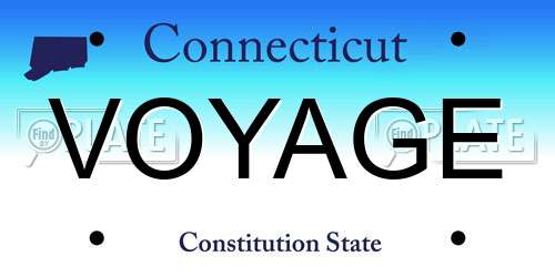 VOYAGE Connecticut License Plate