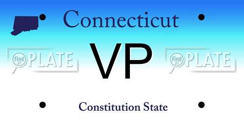 VP Connecticut License Plate