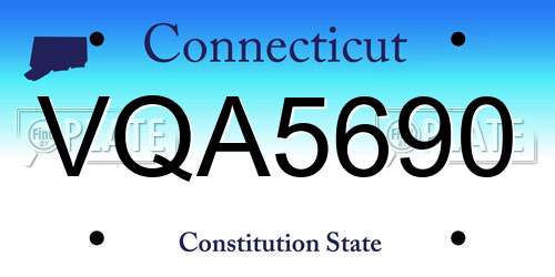 VQA5690 Connecticut License Plate