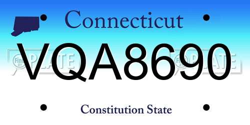 VQA8690 Connecticut License Plate