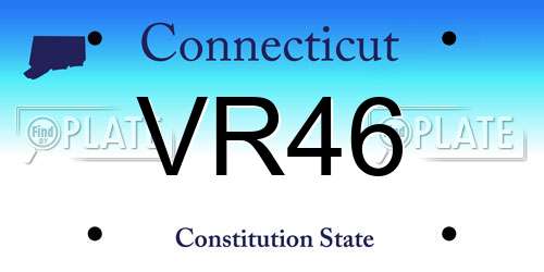 VR46 Connecticut License Plate