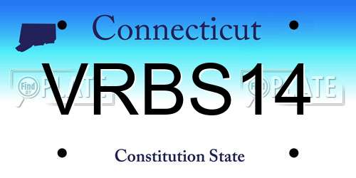 VRBS14 Connecticut License Plate