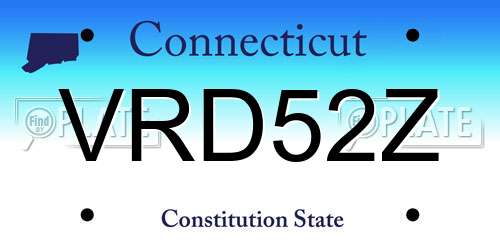 VRD52Z Connecticut License Plate