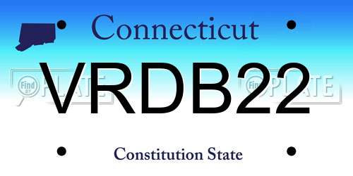 VRDB22 Connecticut License Plate