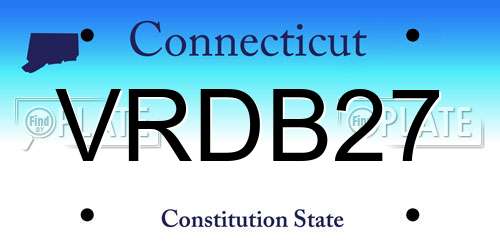 VRDB27 Connecticut License Plate