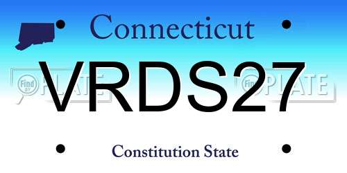 VRDS27 Connecticut License Plate