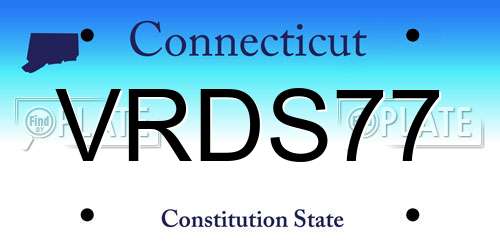 VRDS77 Connecticut License Plate