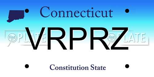 VRPRZ Connecticut License Plate