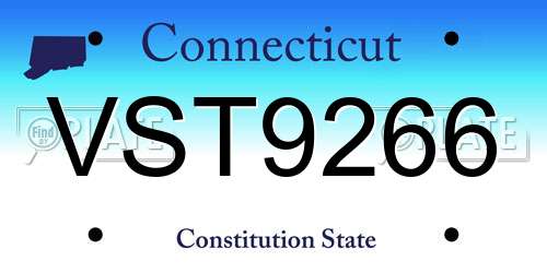 VST9266 Connecticut License Plate