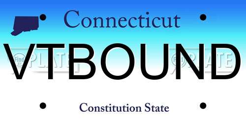 VTBOUND Connecticut License Plate