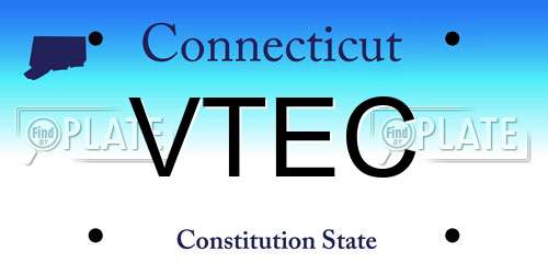 VTEC Connecticut License Plate