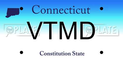 VTMD Connecticut License Plate
