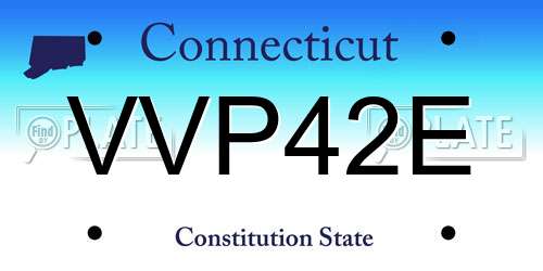 VVP42E Connecticut License Plate