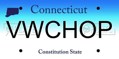 VWCHOP Connecticut License Plate
