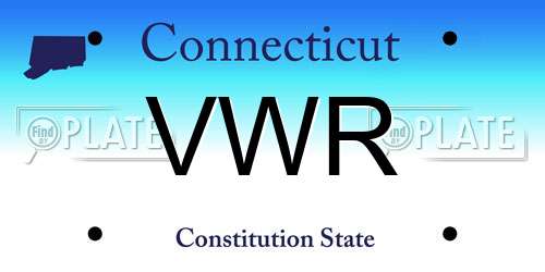 VWR Connecticut License Plate