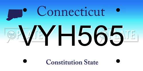 VYH565 Connecticut License Plate
